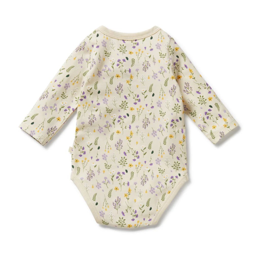 Bella Floral Organic Bodysuit - Aster & Ruby