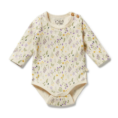 Bella Floral Organic Bodysuit - Aster & Ruby