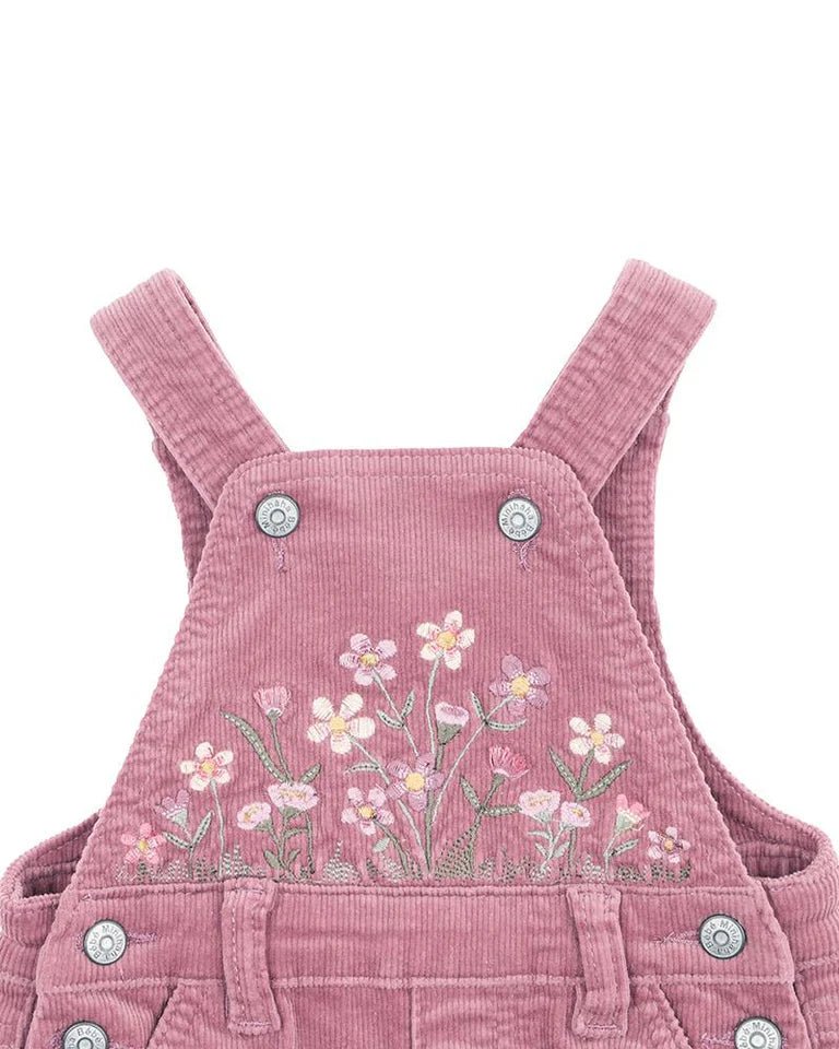 Flossy Embroidered Cord Overalls - Aster & Ruby