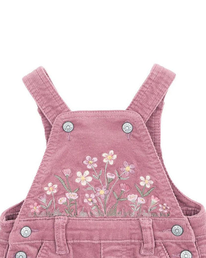 Flossy Embroidered Cord Overalls - Aster & Ruby