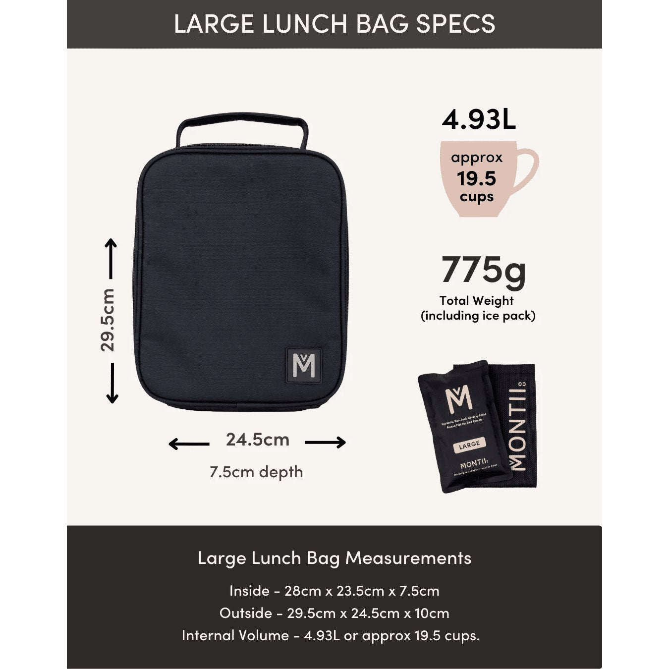 MontiiCo Large Insulated Lunch Bag-Aster & Ruby