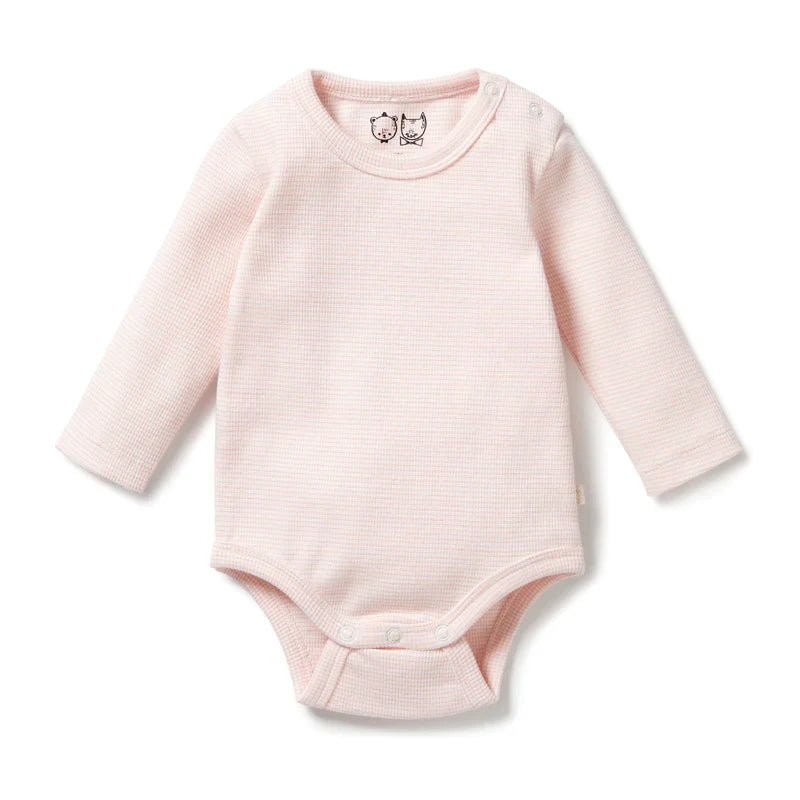 Organic Cantaloupe Long Sleeve Bodysuit - Aster & Ruby