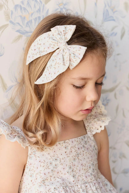 Organic Cotton Voile Bow - Fifi Violet - Aster & Ruby