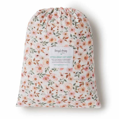Spring Floral Fitted Cot Sheet - Aster & Ruby